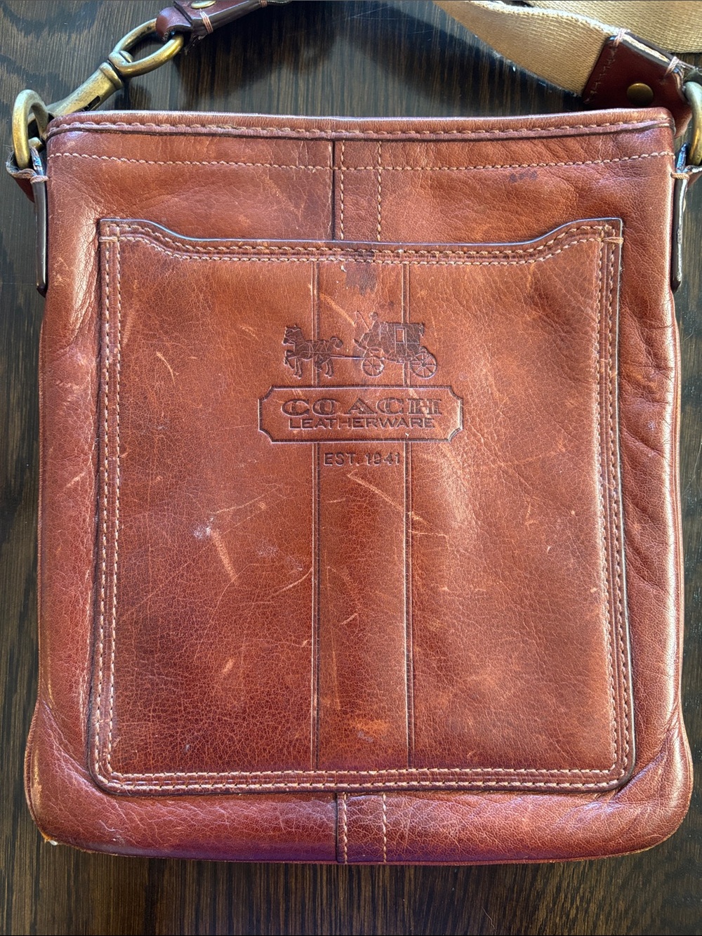 Vintage Coach Legacy Leather Crossbody Bag Brown Saddlebag Purse 41004 - Picture 2 of 12